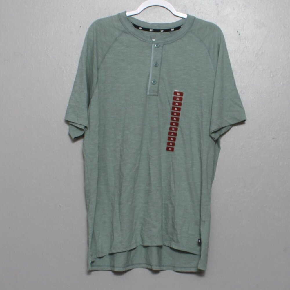 Gap nwt short sleeve henley blue gray cotton tee